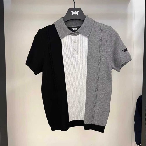 PXG 26SS 여성용 반팔 경량 아이스 실크 니트 탑