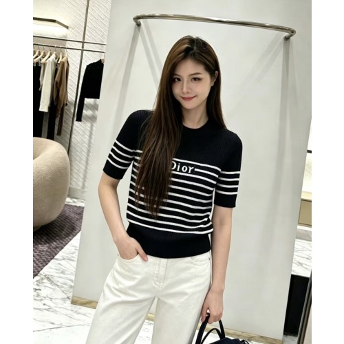디올 26SS 마리니에르 쇼트 슬리브드 스웨터