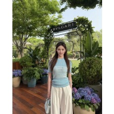 디올 26SS 마리니에르 쇼트 슬리브드 스웨터 블루