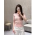 디* 26SS 마리니에르 쇼트 슬리브드 스웨터 핑크