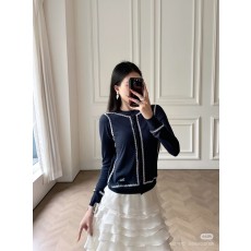 [V공장] 디* 자수 레이스 트리밍 니트 가디건