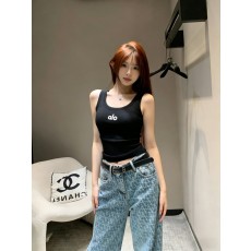 알* 요가 레터 패치 프린트 스트레치 베스트 컬러2종