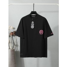 크롬하*  빅 레터링 프린팅 반팔 티셔츠