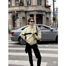[V공장] 생로랑 로고 자수 스트라이프 코튼 재킷