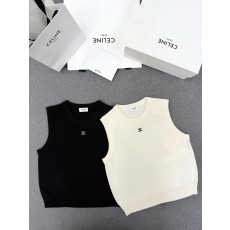 [TJ] 셀린느 자수 울 니트 베스트